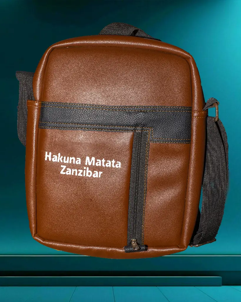 Brown Unisex Leather Bag