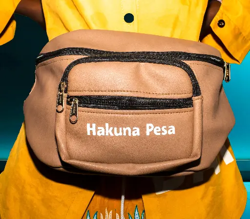 Brown Unisex Leather Belt Bag 